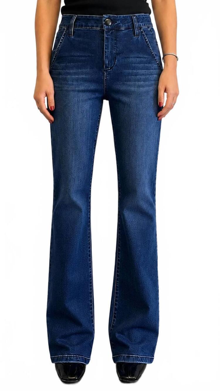 NEW 1822 DENIM mid rise better butter slim boot cut jeans in dark wash